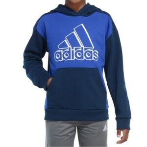 NEW Adidas Blue Sweatshirt with Trefoil Logo youth hoodie S,M,L,XL